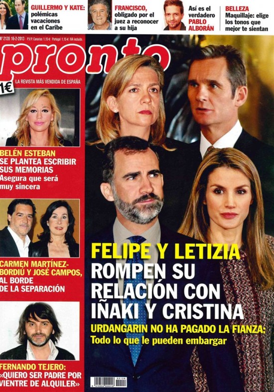 PRONTO portada 11 de febrero 2013